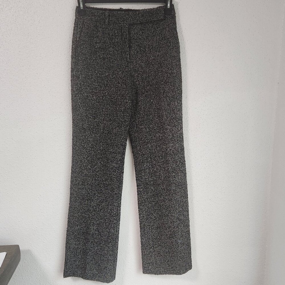 Zara Basic Black And White Tweed Pants Size Small Style Glen 534